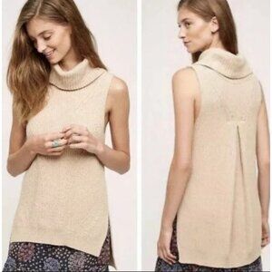 Anthropologie Women's Ivory Angel of the North Comfy Sleeveless Sweater Size XS
